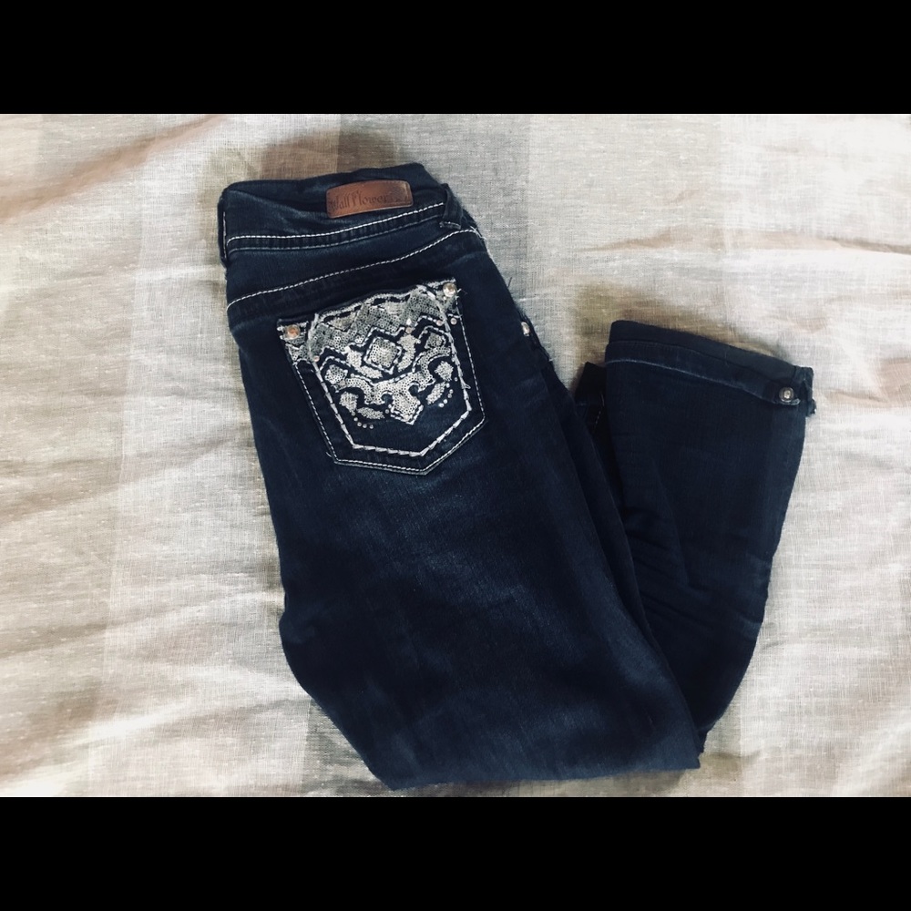 💕capris with rhinestones size 9💕